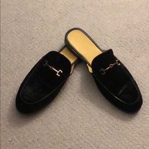 Velvet Black Mules